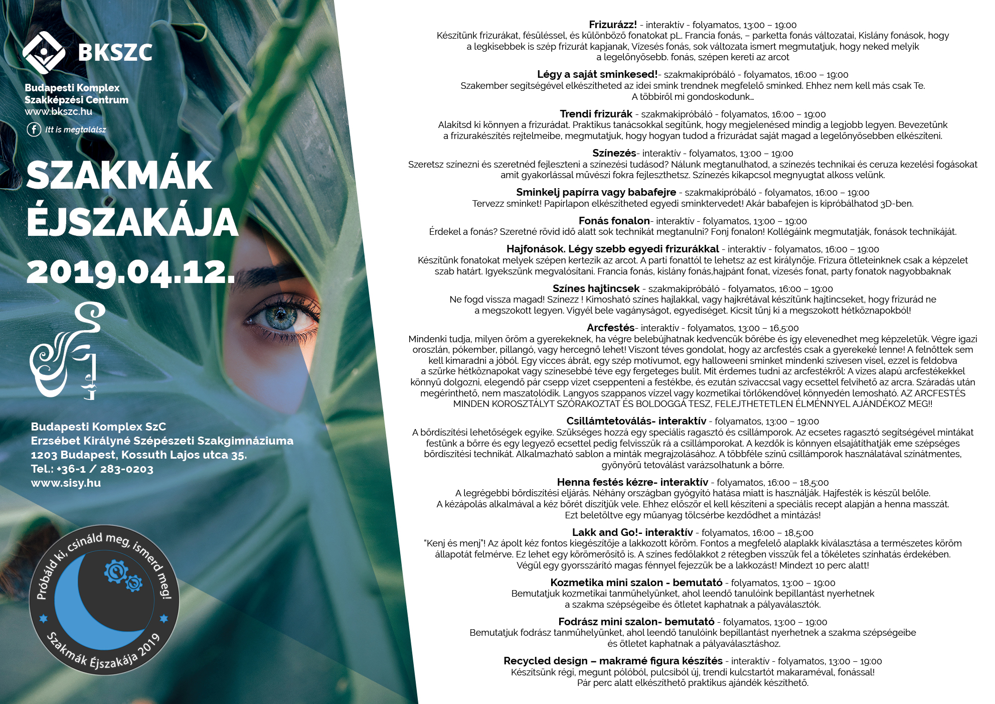 Szakmák éjszakája 2019.04.12.